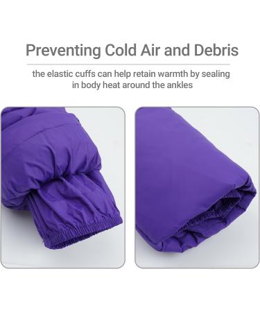 Kids Winter Puffer Jacket & Snow Bib Pants Set | 2-Piece Snowsuit for 3-4 Years | Hooded Down Coat & Snow Pants Outfit | Purple - Buy Online on SooperMarket.com