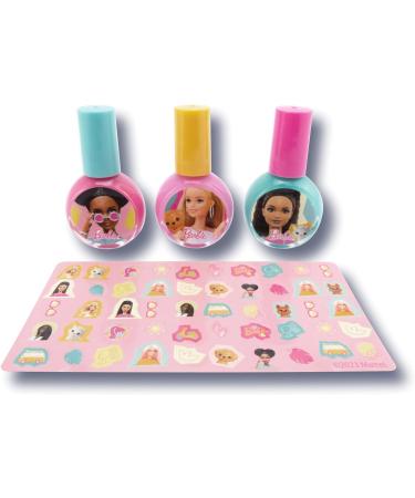 Barbie Children's Nail Varnish & Stickers Gift Set - Non-Toxic - Waterbase Polish - Peelable varnish - Gift - Buy Online on SooperMarket.com