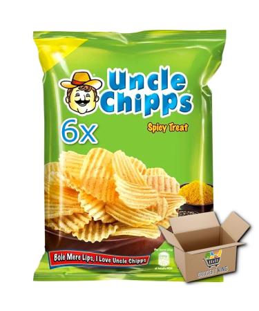Uncle Chips Pack Of 6 Potato Chips Snack Crisps | Spicy Retreat Pack Of 6x50g Grocery King