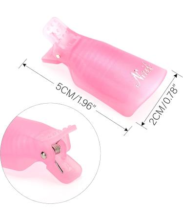 G2PLUS Gel Nail Remover Clips - 10 PCS Plastic Soak Off Finger Clips for Gel Nail Polish Removal - Pink - Buy Online on SooperMarket.com