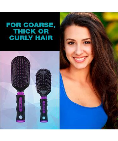 Conair Salon Results Hairbrush Set - Wire Bristles, Cushion Base - Travel & Full-Size Brushes - 2 Count - Buy Online on SooperMarket.com