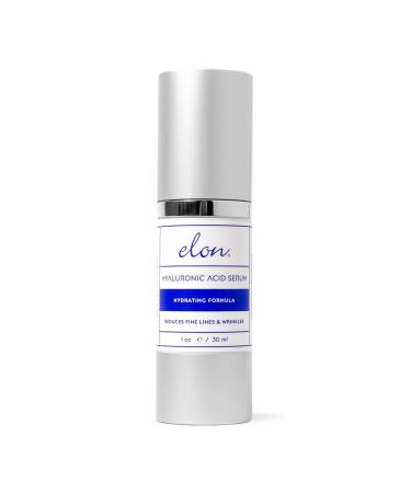 Elon Hyaluronic Acid Serum for Face & Neck - Revitalizing Daily Facial Serum Vitamin C and Hyaluronic Acid E & Jojoba Oil - Promotes Deep Hydration & Collagen Production - Suitable for all Skin Types
