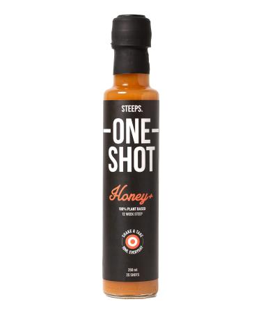 Steeps One Shot | Honey | Raw & Unpasteurised Organic Apple Cider Vinegar | Unfiltered with the Mother with Honey Turmeric & Ginger | 25 x Health Drink Shots