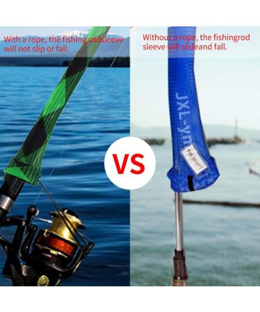 NATRUTH Rod Sock Fishing Rod Sleeve Cover Braided Mesh with Lanyard - 8pcs, 8 Color Options, for 74.8 Casting Sea Fishing Rods - Buy Online on SooperMarket.com