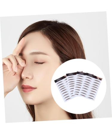 WOFASHPURET 4pcs Eyebrow Stickers Waterproof Fake Eyebrow False Imitation Eyebrow 4d Transfer Stickers Hair - Buy Online on SooperMarket.com