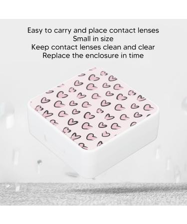 Biitfuu Contact Lens Case - Portable Cartoon Love Series for Office | Durable Plastic - Black Side Love - Buy Online on SooperMarket.com