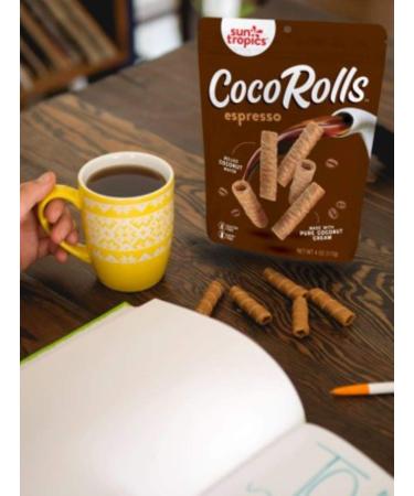 Sun Tropics CocoRolls Espresso - Delicious Coconut Snack Rolls - Buy Online on SooperMarket.com