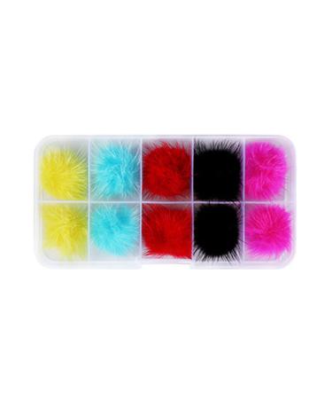 Nail Pom Detachable Nail Plush Acrylic Nail Tips Decorations Accessories Nail