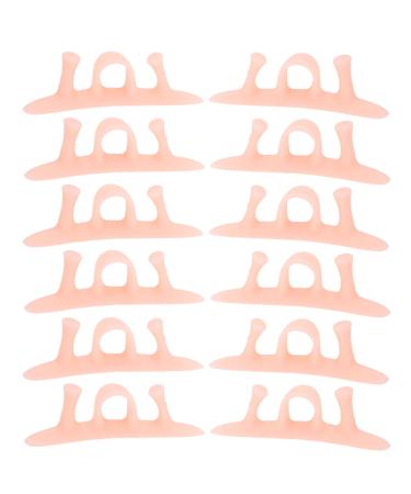 6 Pairs Unisex Toe Separator Portable Hallux Valgus Bunion Corrector Toe Separation Tool SEBS Toe Separator Spacers & Straighteners(White) Toe Separator (New Complexion)
