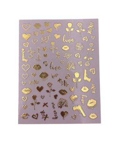 Impeccable 5 Sheets Luxury Nail Art Stickers - 500+ Gold Customized Decals for Fake Nail Designs and Salon Accessories - Buy Online on SooperMarket.com