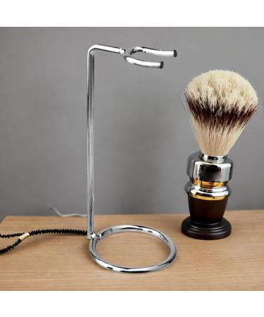 Folpus Shaving Stand for Razor Planes | Travel Shaving Rack & Gift Storage | Silver Razor Accessories & Brush Holder - Buy Online on SooperMarket.com