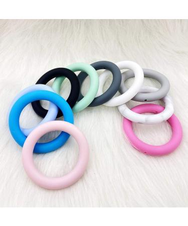 Yuanshenortey 5Pcs 65mm Silicone Teething Toys - DIY Baby Chewable Nursing Shower Gifts | International Shipping Available - Buy Online on SooperMarket.com