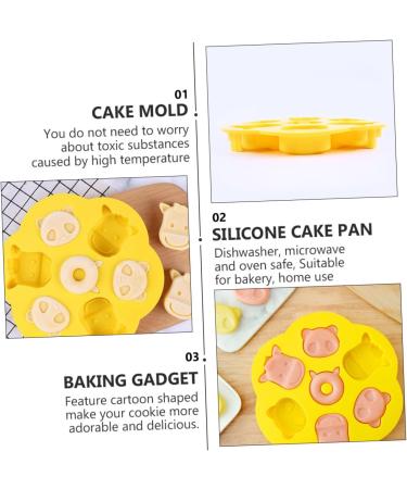 Alipis 1pc Steamed Rice Cake Mold Silicone Molds Candy Cane Chocolate Cake Baking Mold Biscuit Steamed Cake 21.8X21.8CM Yellow - Buy Online on SooperMarket.com
