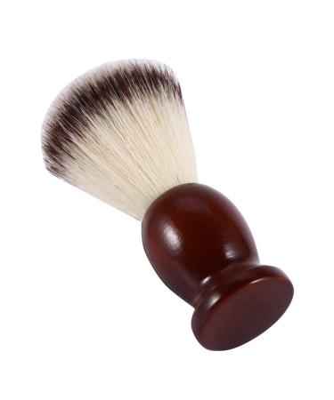 Male Beard Shaving Brush - Nylon Hair & Wooden Handle - Premium Facial Cleansing Tool for Men - Buy Online on SooperMarket.com