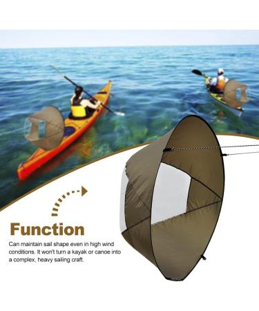 Portable Foldable Kayak Wind Sail with Transparent Window - Durable Design for Kayak Canoes (Brown) - Buy Online on SooperMarket.com