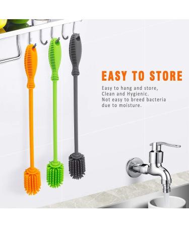 31cm Baby Bottle Cleaning Brush - Silicone Cleaner for Hydro Flask, Sports Bottles - Green (Qty 1) - Buy Online on SooperMarket.com