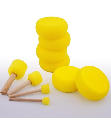 Hapeper 28-Piece Round Sponge Brush Set for Watercolor, Crafts & Face Painting - Buy Online on SooperMarket.com
