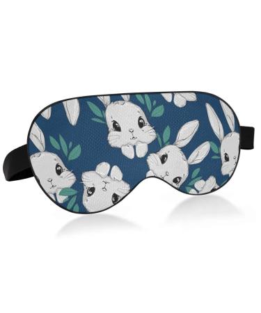 Haskirky Light Blocking Eye Mask Breathable and Adjustable Adult Men and Women Travel on Business Trips Yoga Meditation Light Smooth Comfortable Eye Mask Office Deep Sleep Goodies Fashion Rabbit Pr