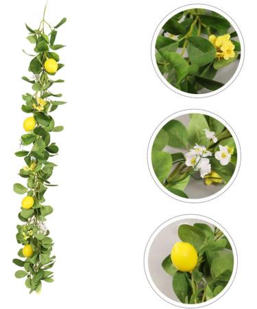 Zerodeko 2pcs Lemon Cane Spring Fruit Garland Front Door Wreaths Festival Garland Fruit Plants Hanging Lemon Artificial Lemon Garland Front Door Decor Silk Flower Branch Decorative Flower - Buy Online on SooperMarket.com