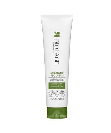 Biolage Strength Recovery Conditioning Cream | Strengthening Conditioner | Moisturizes  Adds Softness & Repairs Damage | For Damaged & Sensitized Hair | Vegan | Cruelty-Free 9.50 Fl Oz (Pack of 1)
