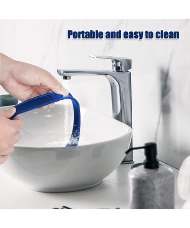 Curved Silicone Haircut Band - Neckline Shaving Template and Hair Trimming Guide for DIY Home Haircuts in Blue - Buy Online on SooperMarket.com