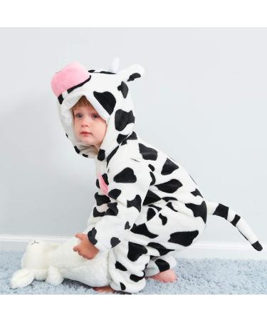 COOKY.D Unisex Winter Hooded Romper Jumpsuit - 24-30 Months Cow Print - Buy Online on SooperMarket.com