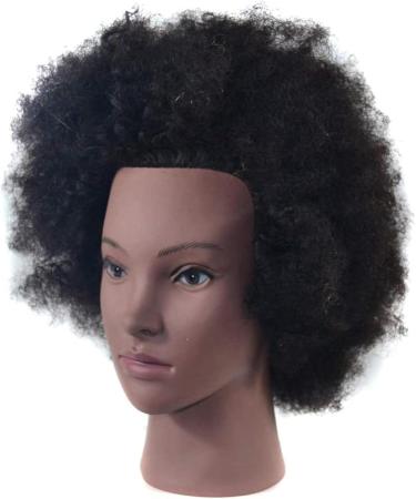 Adjustable Female Tailor Puppet Hairdresser Training Head - Black Mannequin for Cosmetics & Salon Displays - Buy Online on SooperMarket.com