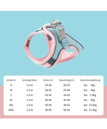 Fueegue Cat Harness with Leash - Escape Proof Adjustable Soft for Cats & Dogs - Pink XXXL - Buy Online on SooperMarket.com