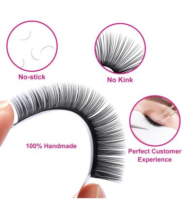 Fadlash Easy Fan Lashes D Curl 0.05 9-17mm Mixed Length Russian Lashes - Natural Look Self Fanning Eye Lashes - Automatic Blooming Eyelash Extensions - Buy Online on SooperMarket.com