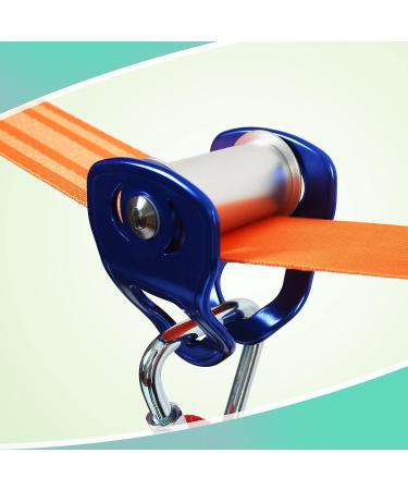 63 FT Zipline Pulley Kit for Backyard - Ninja Warrior Slackline Accessories for Kids & Adults - Buy Online on SooperMarket.com