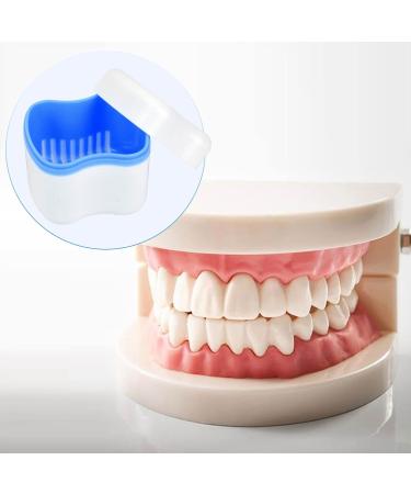 Denture Box Retainer Case Denture Storage Bath Box Denture Holder Box Cleaning Box Lightweight and Portable Cleaning Box with Filter (L Blue) L Blue - Buy Online on SooperMarket.com