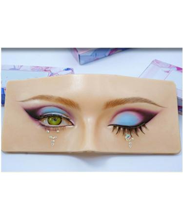 Dekaim Makeup Practice Board Silicone Face Eye Makeup Practice Board with Eyeshadow Brush for Self-taught or Professional Enthusiasts (White Skin) - Buy Online on SooperMarket.com