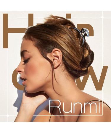 Runmi Gold Metal French Design Hair Clips - Stylish Hair Accessories for Women & Girls - 2pcs International Shipping - Buy Online on SooperMarket.com