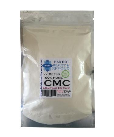 CMC Powder for Fondant - Tylose Powder for Cake Fondant - Gum Powder Improves Gluten Free Dough - Gum Tragacanth for Cake Frosting - Cake Icing Sugarpaste - Edible Glue for Cakes - 200g 200 g (Pack of 1)