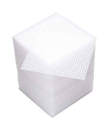 Tosnail 100 Pieces 4" x 4" Clear Plastic Canvas Mesh Sheets for Embroidery Crafting