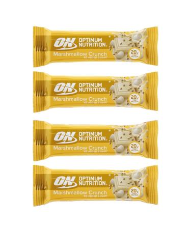 4 x 65g Marshmallow Breakfast Bar Crunchy Protein Snack No added Sugar
