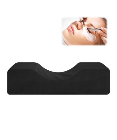 Lash Pillows for Eyelash Extensions Memory Foam U-Shape Eyelash Extension Pillow Comfortable Ergonomic Curve Neck Pillow Support Beauty Salon Pillow Black