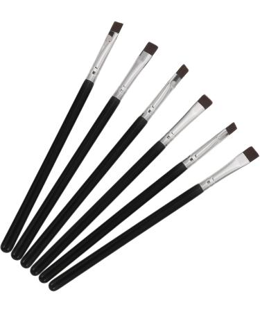 Baluue 24 Pcs Flat Eyebrow Brush Eye Liner Brush Eye Cosmetics Brush Makeup Brush Artificial Fiber Black - Buy Online on SooperMarket.com