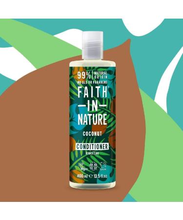 Faith In Nature Natural Coconut Conditioner Hydrating Vegan & Cruelty Free No SLS or Parabens Normal to Dry Hair 400ml Coconut 400 ml (Pack of 1) - Buy Online on SooperMarket.com