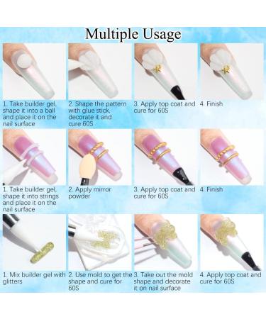 MIZHSE White Non-Stick Builder Gel for DIY Nail Extensions - Lamp Cure Required - Buy Online on SooperMarket.com