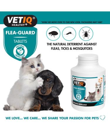 VetIQ Flea Guard Flea Treatment for Dogs & Cats Keeps Fleas Ticks & Mosquitoes Away Natural Flea Treatment With B Vitamins & Garlic Dog & Cat Flea Treatment For Healthy Skin 90 count (Pack of 1) - Buy Online on SooperMarket.com