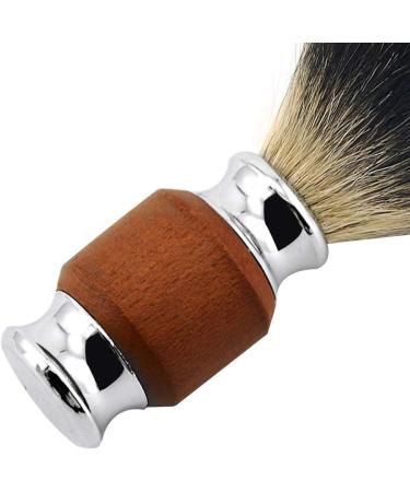 1Pcs Pure Hair Beard Brush - Men's Shaving Brush with Wooden Handle for Perfect Grooming & Styling - Buy Online on SooperMarket.com