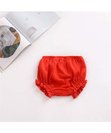 AYIYO Unisex Toddler Diaper Cover 2Pcs Set - Linen Bloomer Shorts for Newborn Baby Girls Boys (2-3 Years) - Red+White - Buy Online on SooperMarket.com