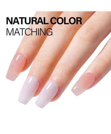 AILLSA Dip Powder - Translucent Jelly Nude Salmon Pink Nail Dipping Powder for DIY Manicure | Easy to Use Perfect Christmas Gift (1 Oz - Buy Online on SooperMarket.com
