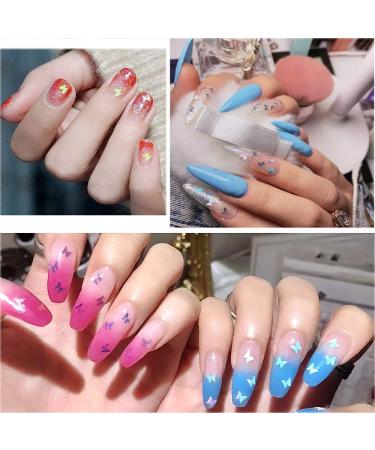 Kalolary 3D Butterfly Nail Art Glitter Sequins - Colorful Holographic Foil Debris for Women's Nail Decoration - Buy Online on SooperMarket.com