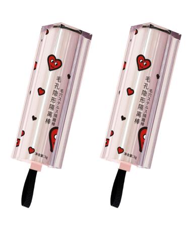 Magical Pore Eraser Waterproof Face Primer Stick Pore Eraser Primer Matte Priming Makeup Blur Stick Instant Face Tightener Primer Invisible Pore Hydrating Primer Face Shimmer Stick (2 pcs Large)