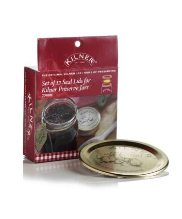 Kilner Pack of 12 Discs Lid Seals for Preserving Jars One Size Preserve Jar Lid Seals - Set of 12