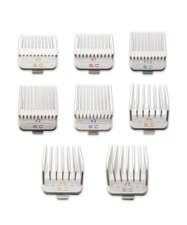 Stylecraft Professional Dub Magnetic Hair Clipper Guards Premium Neodymium 1/16 to 3/4" White