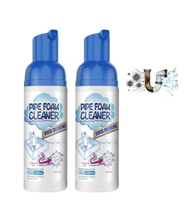 Herios Drain Foam Cleaner - Pipe Dredge Deodorant Foam Cleaner Powerful Sink and Drain Cleaner Liquid Hair Drain Clog Remover & Cleaner Clog Remover for Kitchen Drain/Sinks/Tubs (2Pcs)