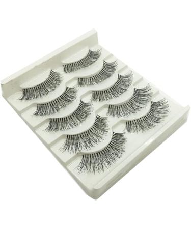 5 Pairs Handmade Natural Long Volume False Eyelashes Extensions Lashes as shown - Buy Online on SooperMarket.com